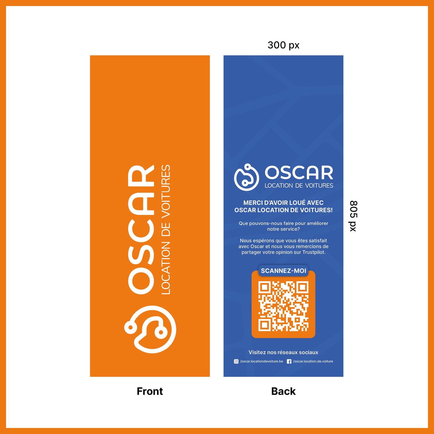 Cartons d’information pour rétroviseur (30 pièces)