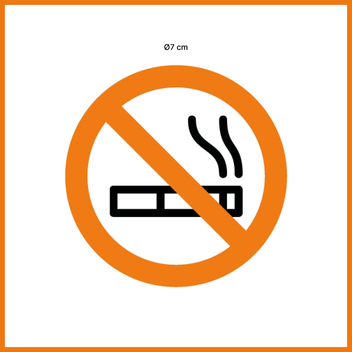 No smoking sticker (5 pieces)