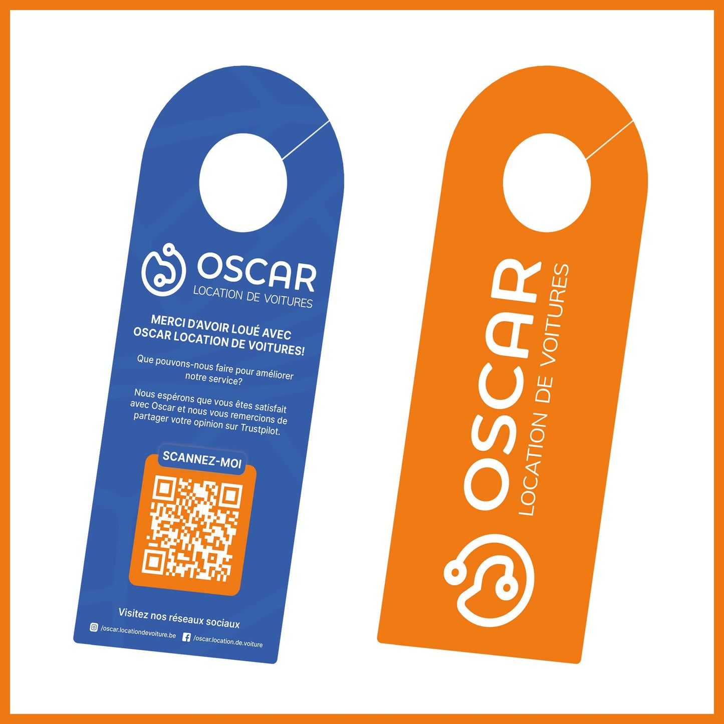 Cartons d’information pour rétroviseur (30 pièces)