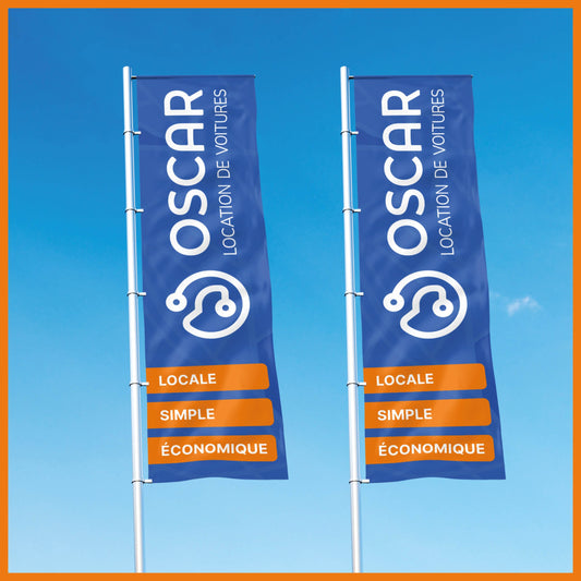 Drapeau bannière 1 × 4 m