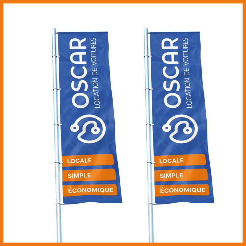 Drapeau bannière 1 × 4 m
