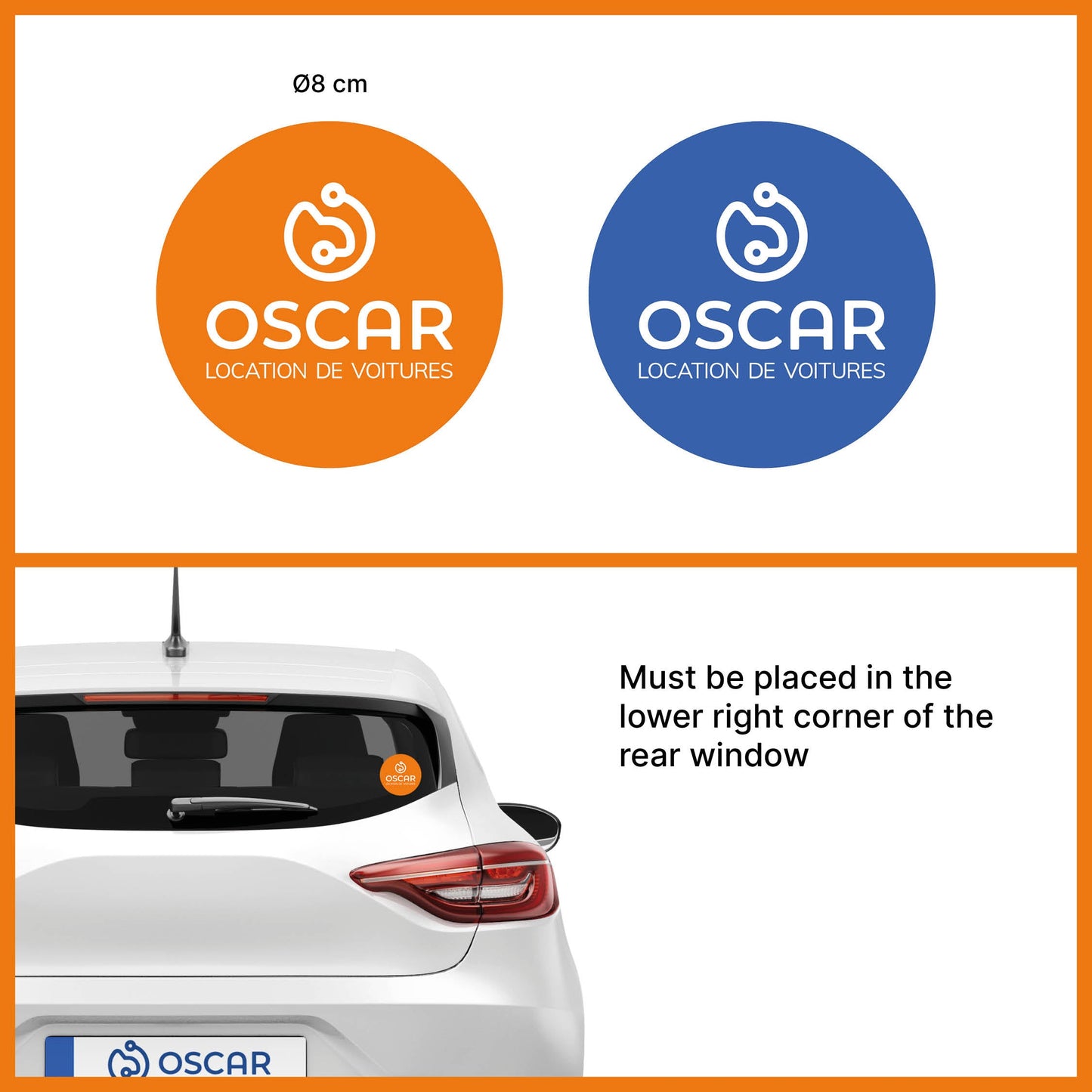 Autocollants ronds Oscar (5 pièces)