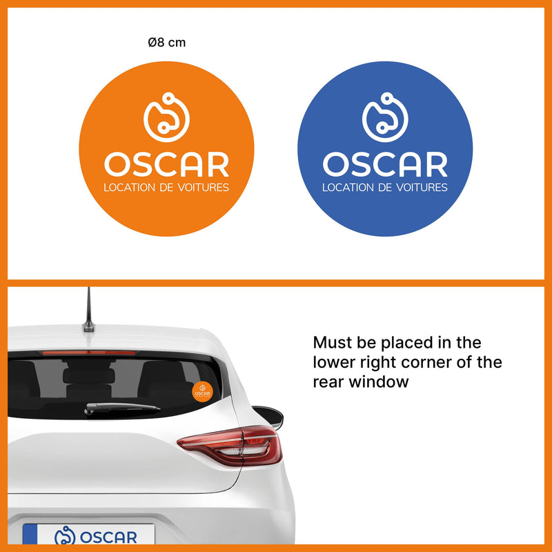 Autocollants ronds Oscar (5 pièces)