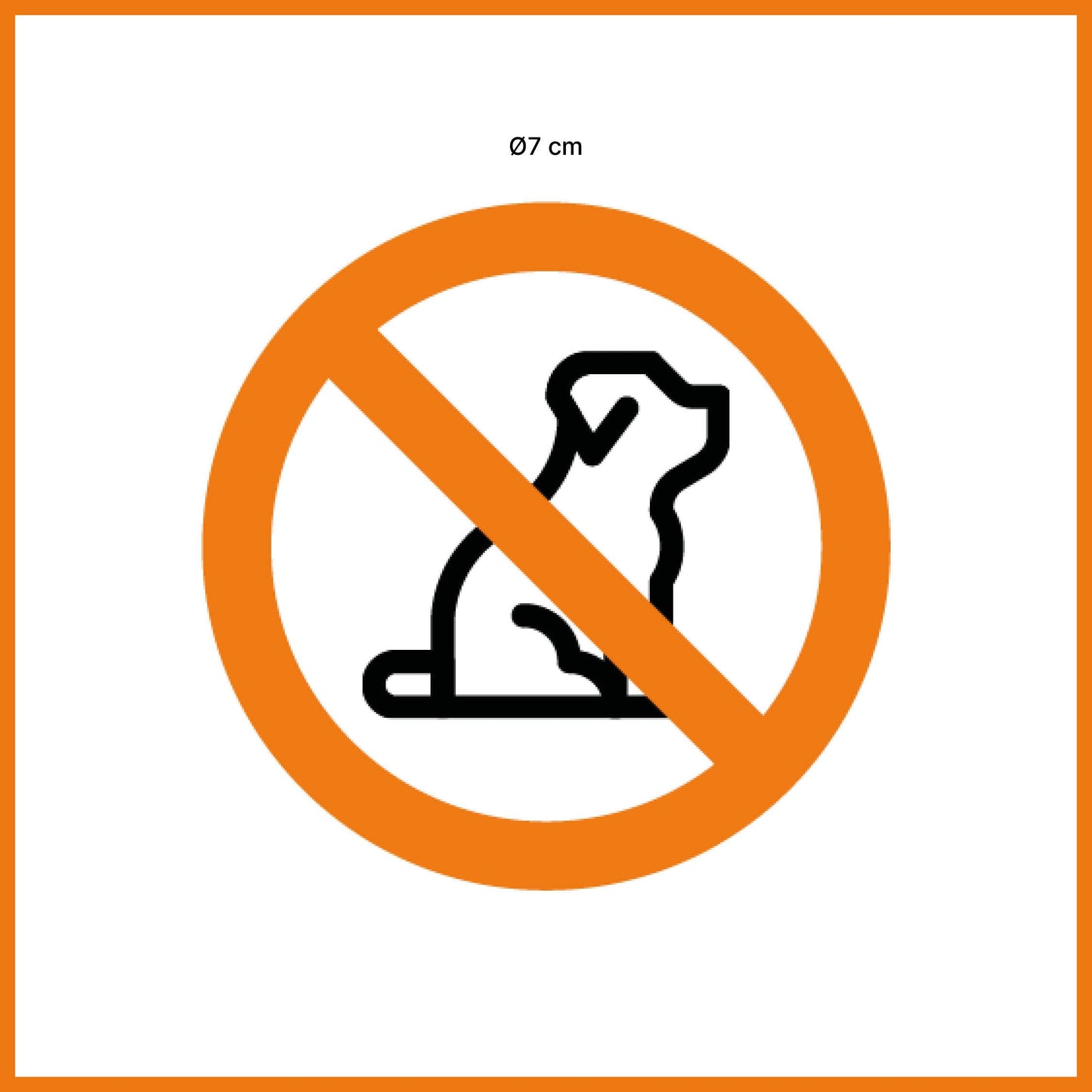 Autocollant interdiction d’animaux (5 pièces)