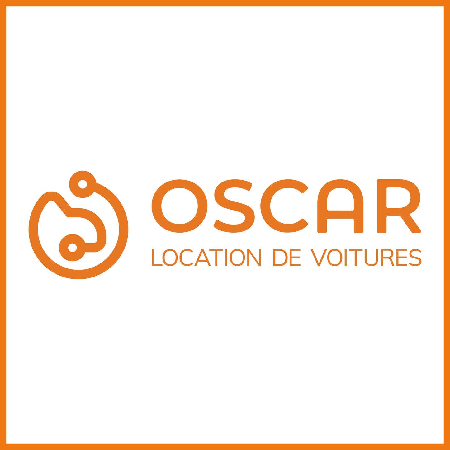 Autocollant contour avec logo orange