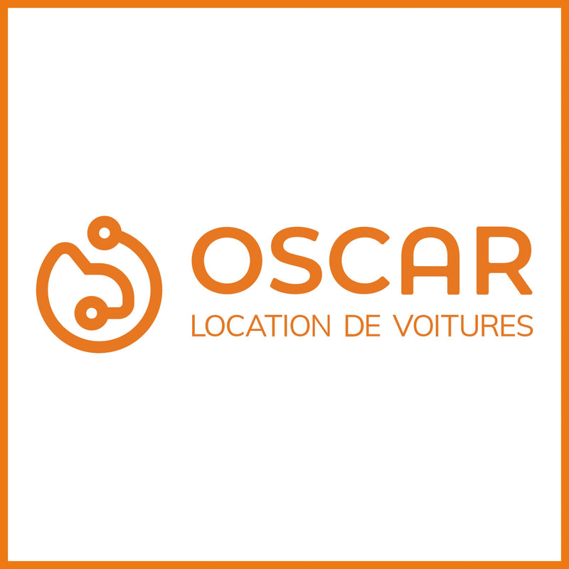 Autocollant contour avec logo orange
