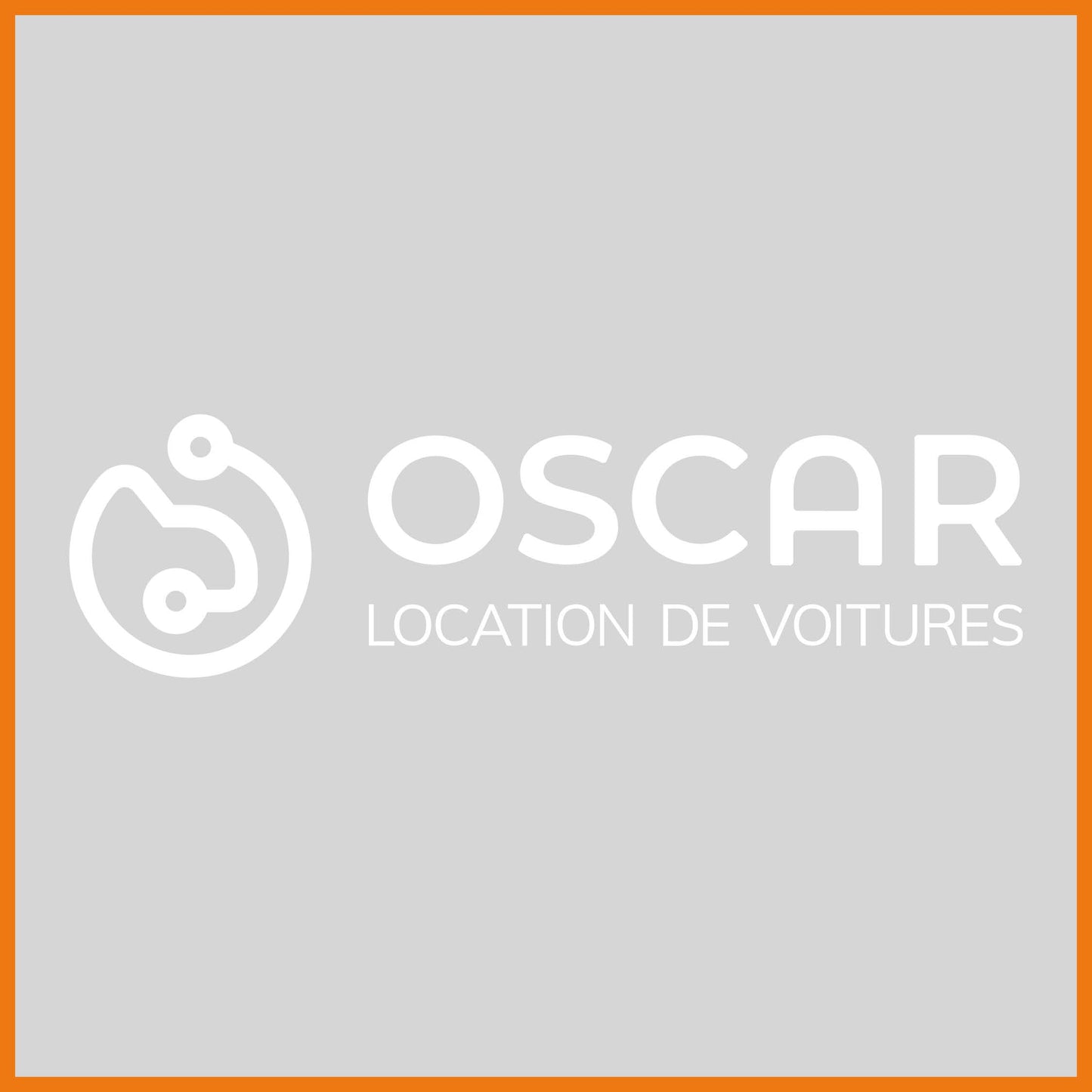 Autocollant contour avec logo blanc