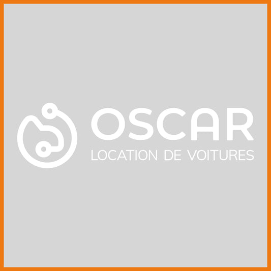 Autocollant contour avec logo blanc